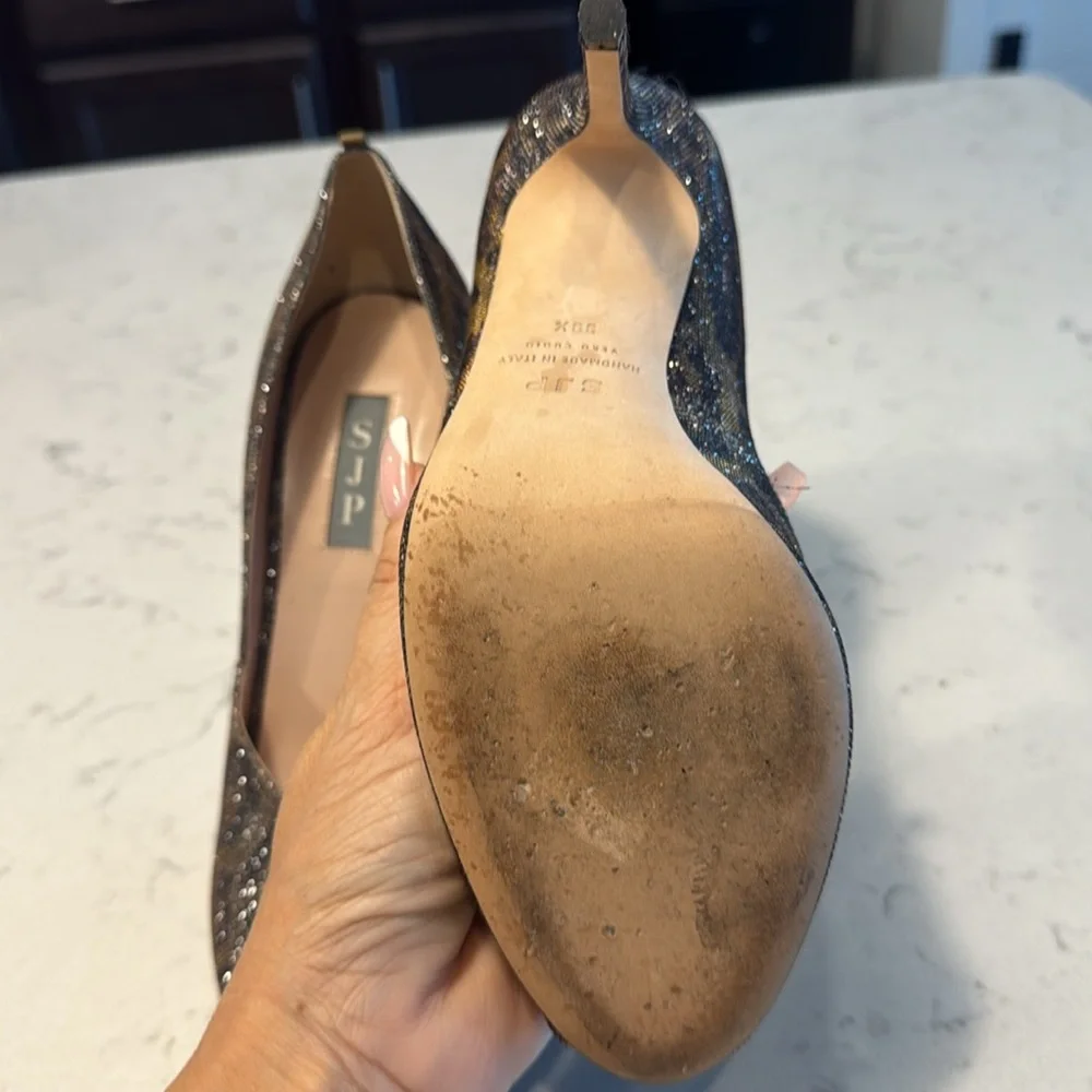 Elegant Glitter Peep-Toe Heels Sarah Jessica Parker

Used - Picture 6 of 6